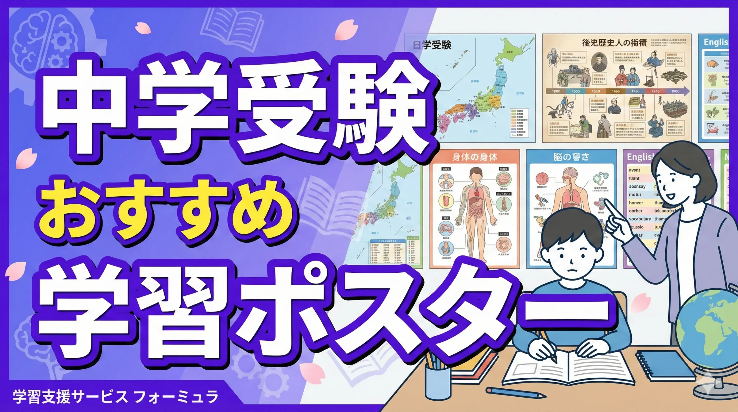 中学受験生向け!おすすめの学習ポスターと偏差値アップ確実のポスター勉強法