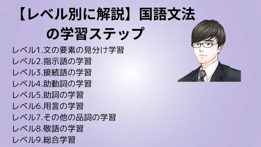 【レベル別に解説】国語文法の学習ステップ