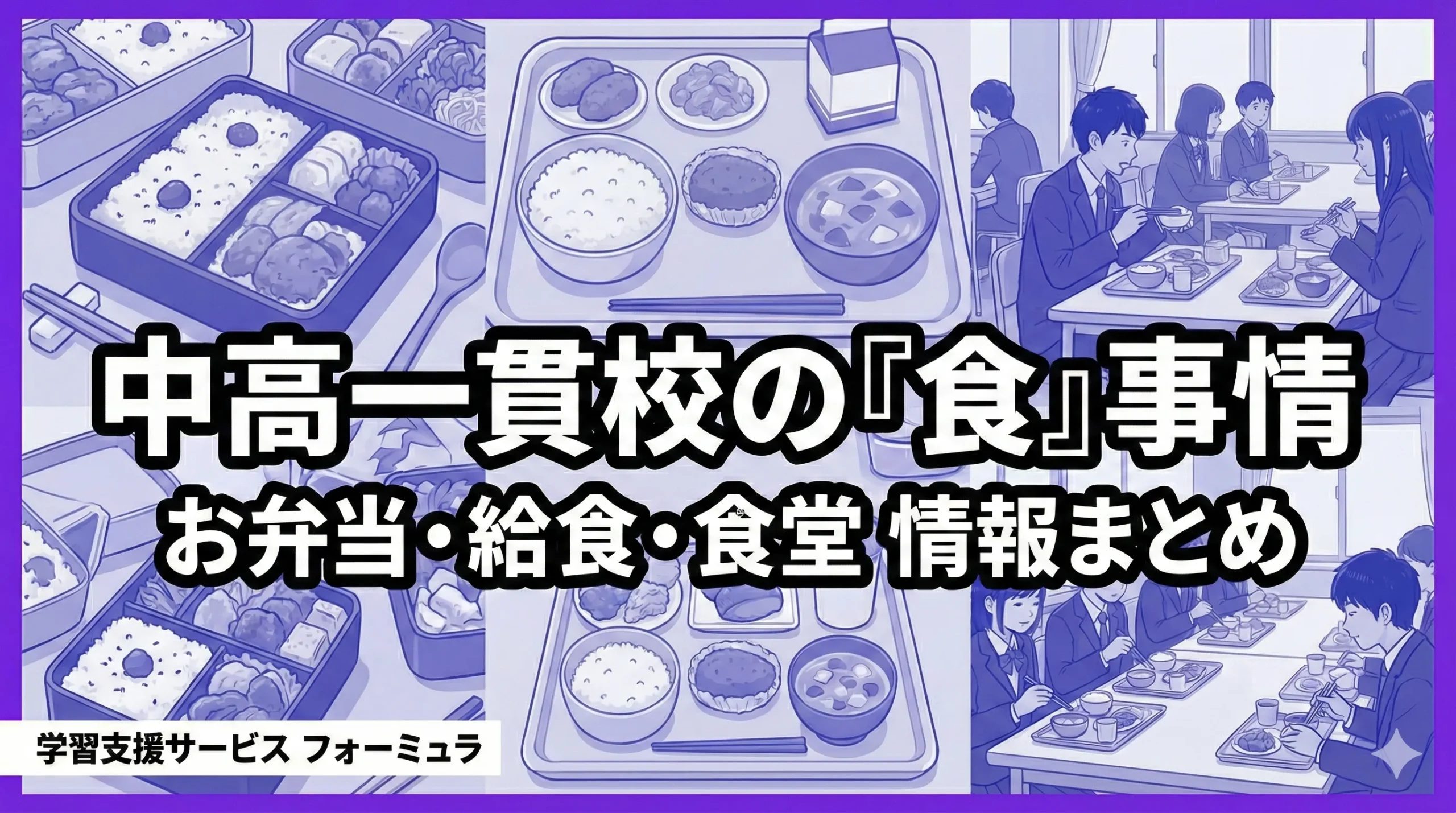私立中学【お弁当&給食&食堂の有無】まとめ〜全国365校の中高一貫校の情報を網羅して紹介します〜