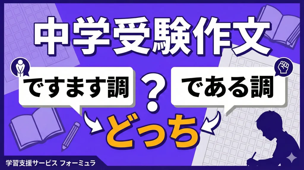 中学受験の作文では、「ですます調」「である調」どちらが適切？
