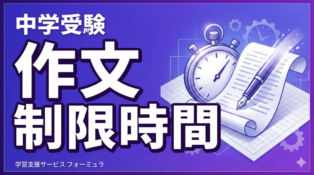 【中学受験作文】制限時間でどのように時間配分すればいい？プロ講師が具体的に解説します